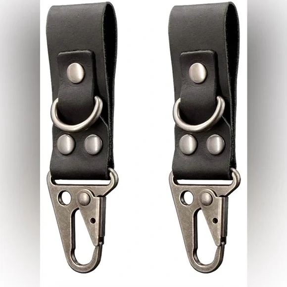 Diodrio EDC Leather Strap Belt Clip Keychain Holder-2 Pack - Picture 1 of 5